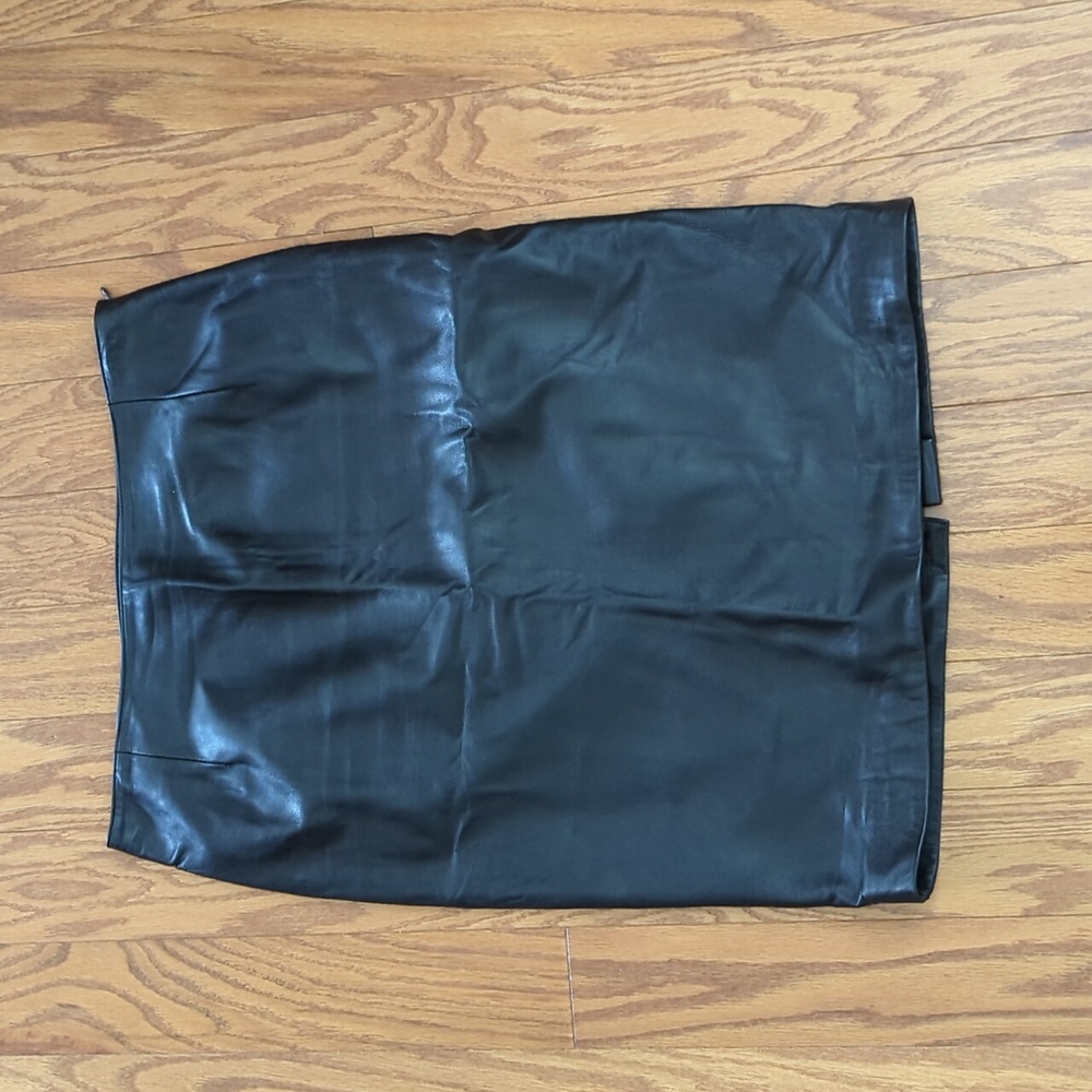 Agnona Leather Skirt